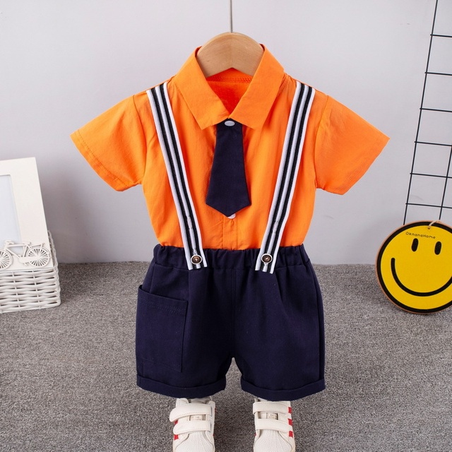 New Summer Fashion Baby Clothes Suit Children Boys Cotton Shirt Pants 2 Pieces/Set Toddler Casual Uniforms Infant Kids Tracksuits