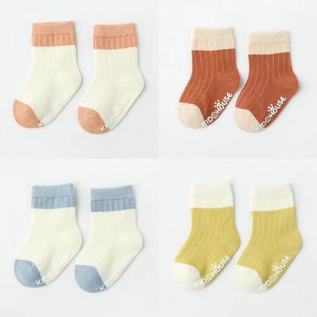 4 Pairs Cotton Baby Socks Cotton Socks Baby Boys Girls Cute Lovely Anti-Slip Socks Toddler Kids Fashion Soft Socks Autumn