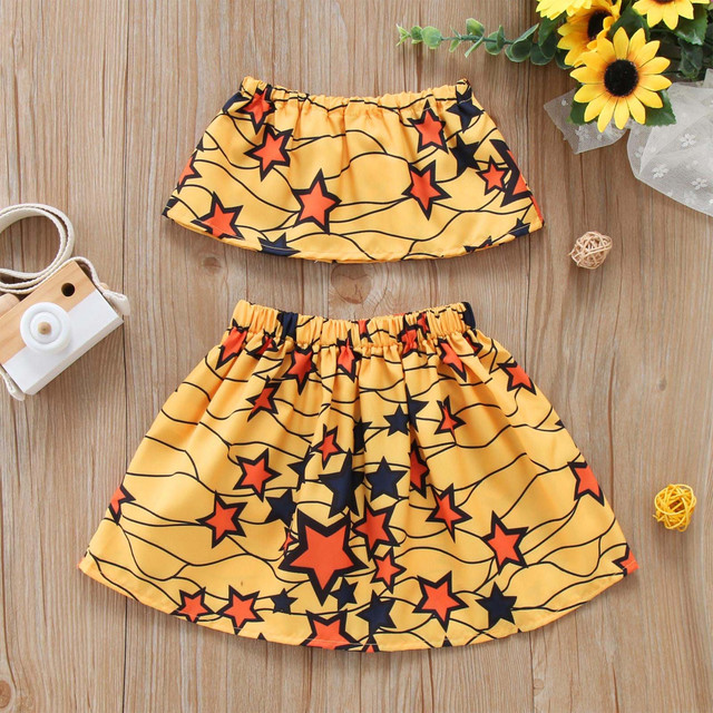 Fashion Baby Girls Clothing Set Summer Baby Kids African Boho Style Printed Jacket Tops Skirts Outfits Suits Children Clothes