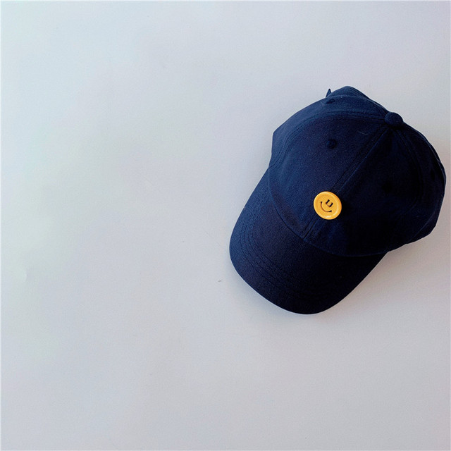 MILANCEL 2022 spring new kids hat smiley button children baseball caps boys and girls caps