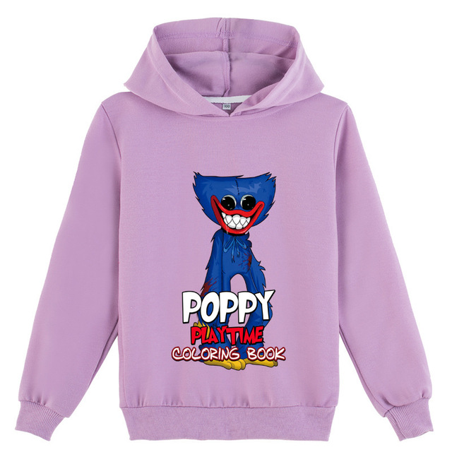 Casey Messi Poppy Play Costume Kids Pullover Hooded Boys Fashion Harajuku Scary Heji Yuuji Sweatshirt Girls Horror Clothes