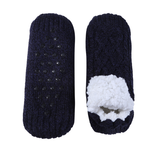 1 Pair Thick Warm Sleep Socks Slippers Women Girls Autumn Winter Velvet Home Floor Socks Non-slip Mid-tube Kawaii Cute Socks