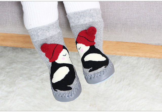 baby indoor sock shoes newborn baby socks winter thick terry cotton baby girl sock with rubber soles infant animal funny sock