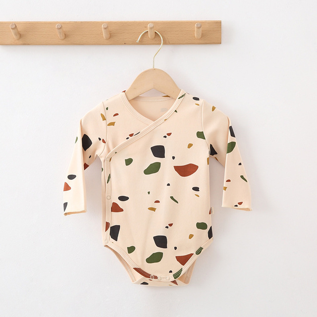 Newborn Baby Boys Girls Romper Cute Print Cotton Long Sleeve Newborn Rompers Fashion Baby Clothes for 0-2years