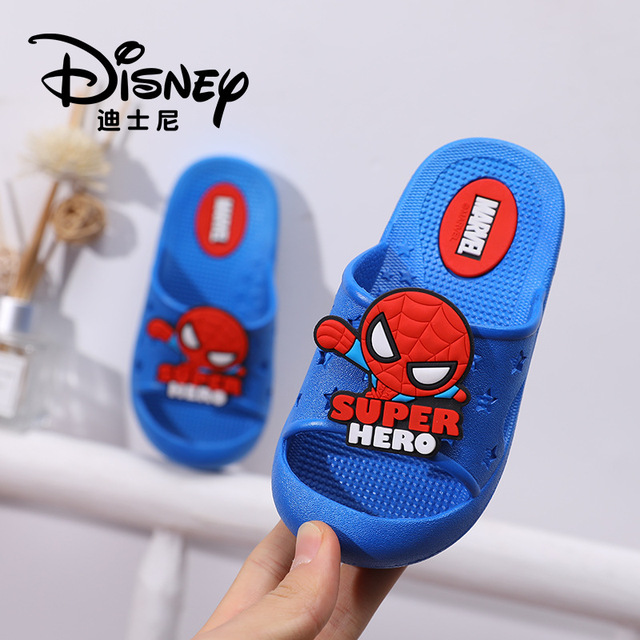 Disney Summer New Frozen Princess Slippers Non-slip Home Indoor Boys Mickey Mouse Cute Princess Off-Beach Shoes