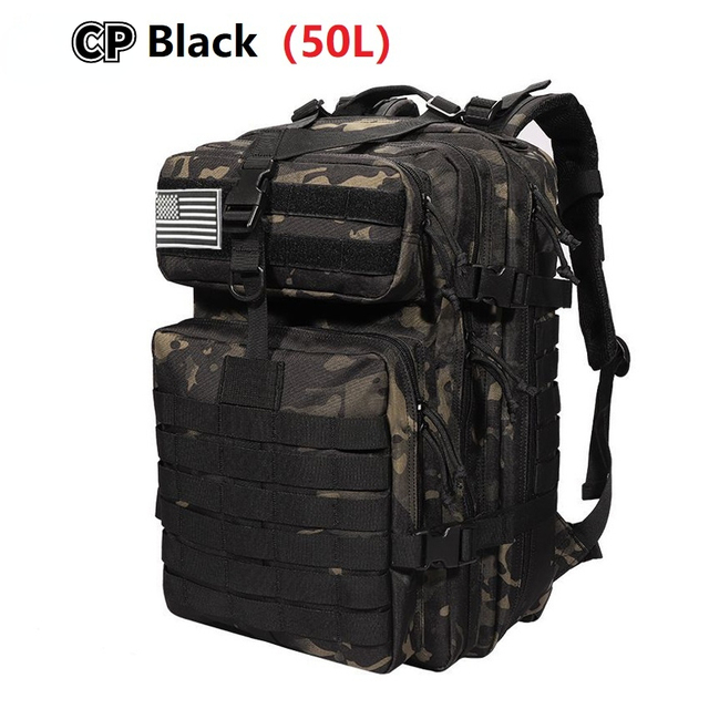 50L 1000D Nylon Waterproof Trekking Hunting Hunting Backpack Outdoor Military Backpack Tactical Sports Camping Hiking