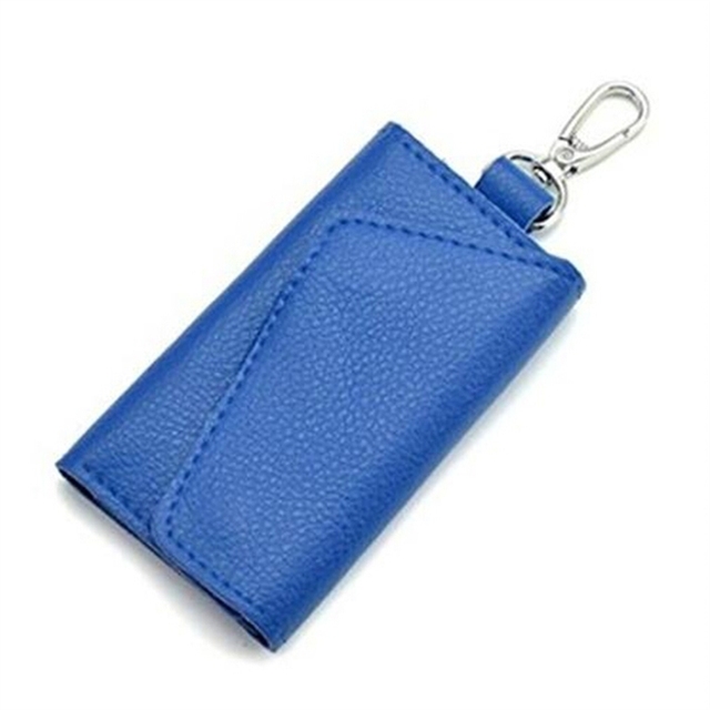 PU Leather Keychain Men Women Key Holder Organizer Pouch Cow Split Car Key Wallet Housekeeper Key Case Card Bag Small