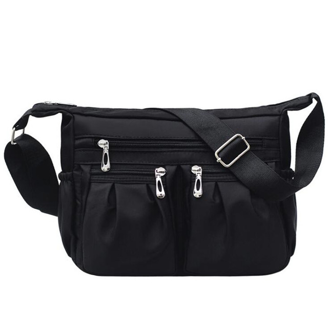 Nylon diagonal cross bag youth fashion casual version ladies large capacity shoulder bag waterproof solid color bag