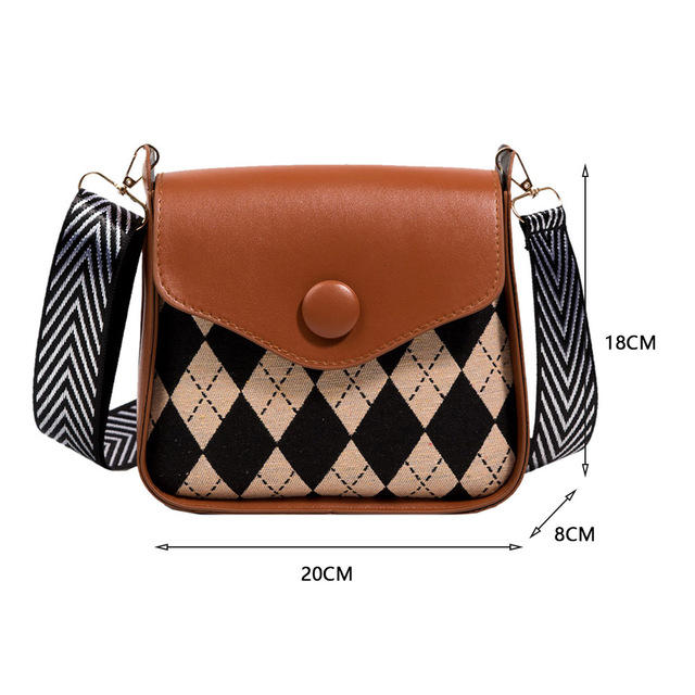 Female Retro PU Crossbody Bag Lady PU Leather Small Flap Messenger Bag for Women Shopping Fashionable Decor