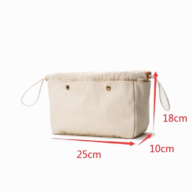 Soft Canvas Handbag Organizers Purse Liner Bag, Sturdy Purse Insert Organizer Bag, 3 Sizes