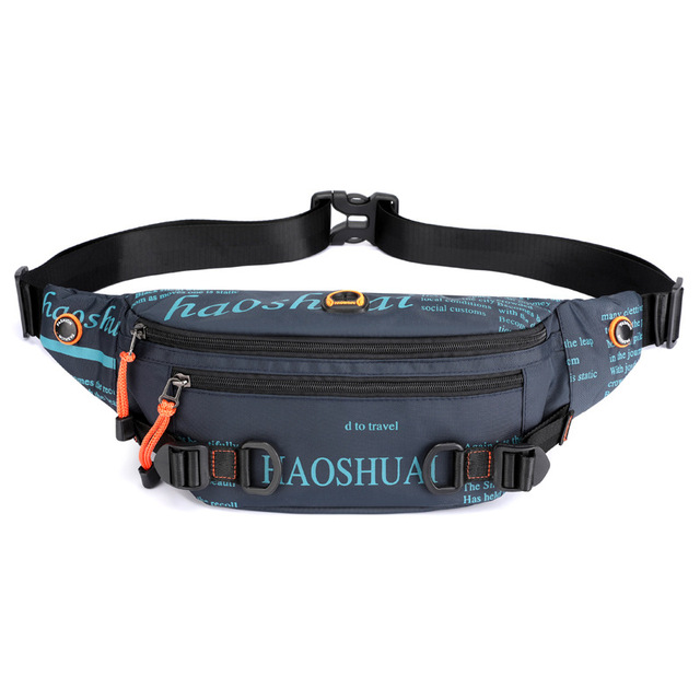 New outdoor men letter waist bag street trend chest bag messenger bag sports running close fitting fanny pack