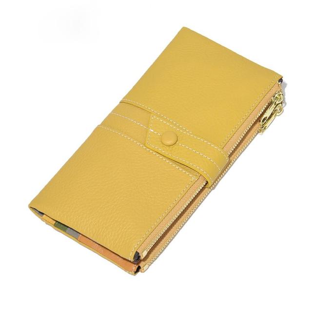 2022 New Korean Women's Wallet Long Large Capacity Zipper Two Fold Clutch Bag Female Leather Wallet