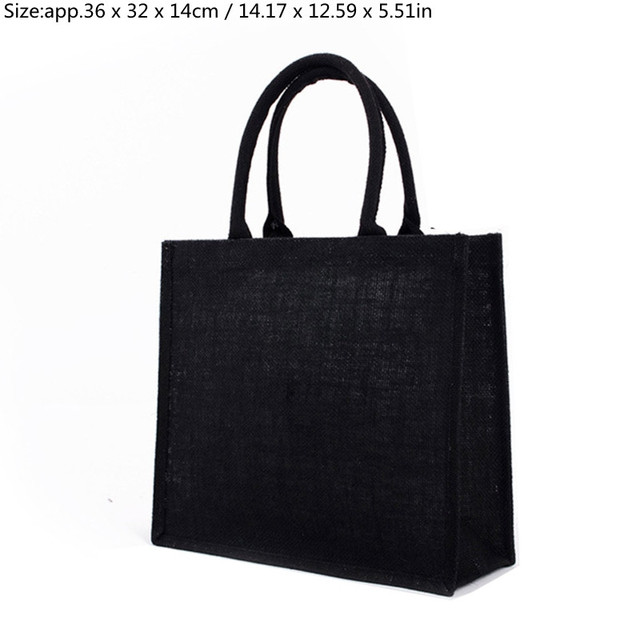 Jute Tote Burlap Shopping Bag With Soft Handle For Women Men Handbag Shopping Bridesmaid Christmas Thanksgiving Party Organizer