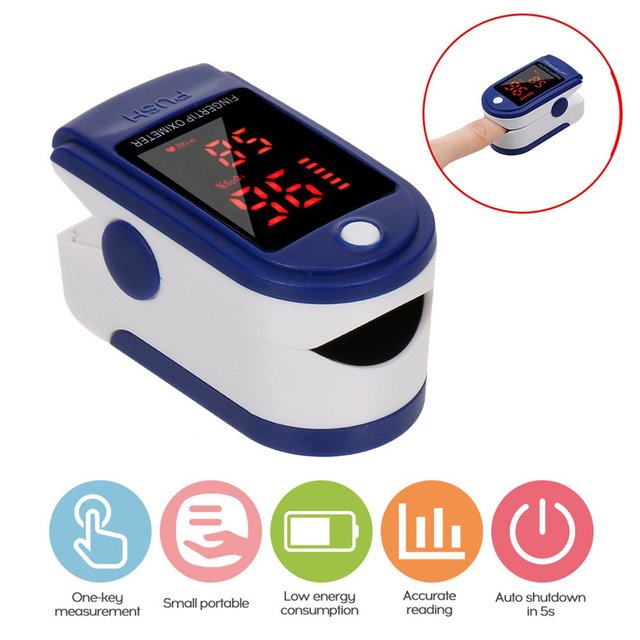 SMH-01 Durable Portable Finger Pulse Oximeter Sports Finger Clip LED Screen Heart Rate Monitor Blood Oxygen Saturation Meter