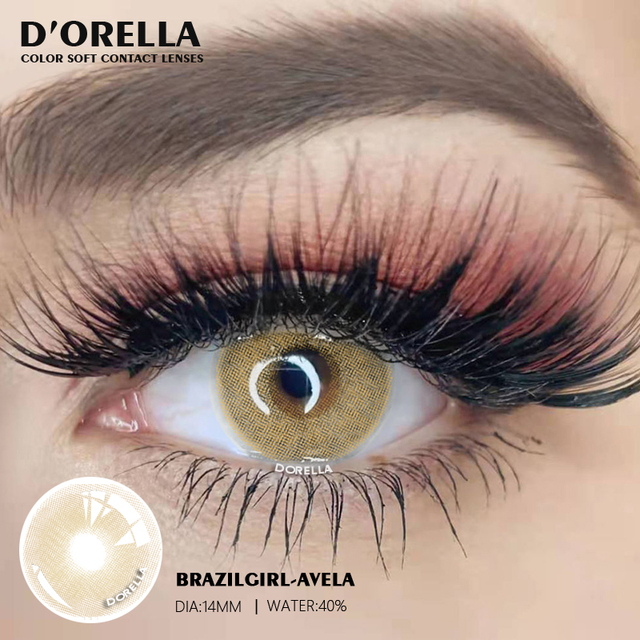 D'ORELLA 1 Pair (2pcs) Natural Color Lenses Eyes Annual Color Contact Lenses For Eyes Beauty Contact Lenses Eye Cosmetic Colored Lenses