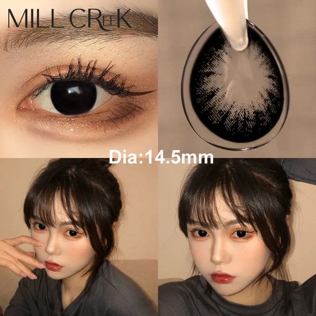 Myopia Degree Contact Lens Big Black Eyes Colored Contact Lenses Prescription Contact Lenses Natural Cosmetics Dioptra Eye Yearly Use 2pcs/pair