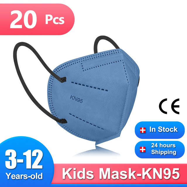 Children 3-12 Years KN95 Kids Mask Children FPP2 Masks Morandi Baby Mask ffp2 Children 5 Layers Children Mask KN95 Face Masks