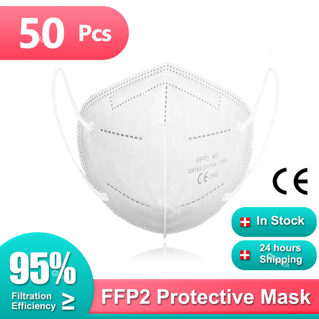 FFP2 أقنعة KN95 Mascarillas هومولوكادا 5 طبقات ffp2fan CE قناع الجهاز التنفسي FPP2 قناع وجه واقي KN 95 Masque الكبار