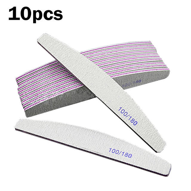 Nail File 100/180 Professional Sandpaper Set Nail File Sanding Buffer Block Nail Pedicure Manicure Polishing Tools