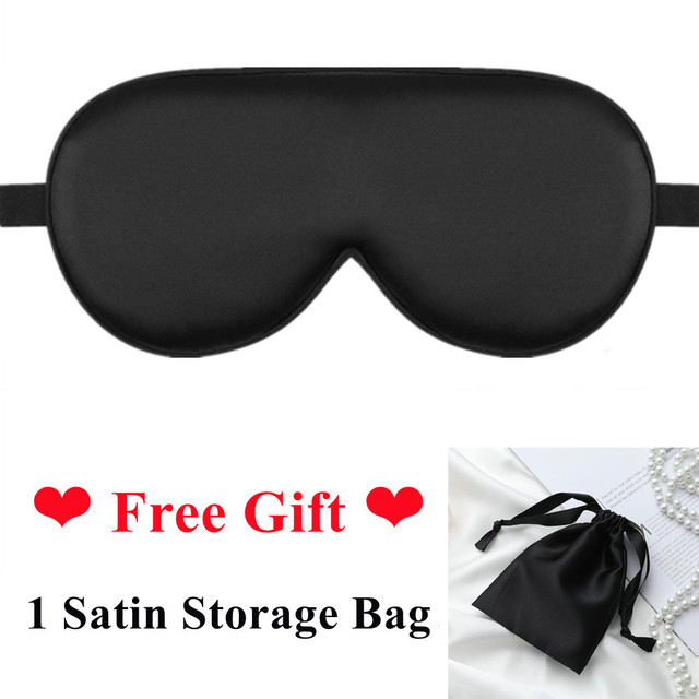 100% Natural Silk Sleeping Eye Patch Smooth Soft Sleeping Eye Mask with Adjustable Strap Blocks Light Eye Shade Cover Blindfold