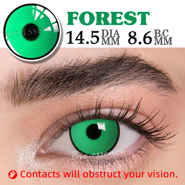 Bio-Essence 1 Pair Cosplay Colored Contact Lenses For Eyes Anime Accessory Anime Makima Lens Chainsaw Lenses Man Lenses