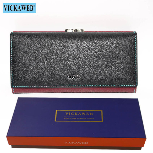 Free Gift Genuine Leather Women Wallet Fashion Rainbow Magnetic Hasp Coin Purse Female Long Ladies Money Clutch Bag WRS-1518