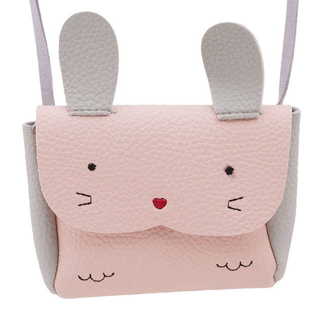 Girls PU Coin Purse Clutch Bag Cute Wallet Kids Rabbit Shoulder Bag Money Pouch Purse Kids Clutch Bag Baby Girls Wallet pochette