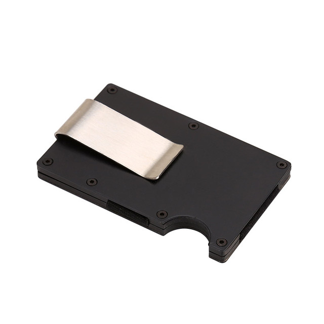 High Quality Rfid Metal Credit Card Holder for Men Women Slim Slider Simple Wallet Mini Wallet Mini Wallet 2021