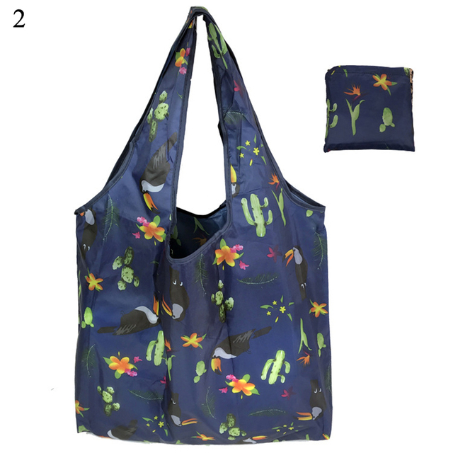 Environmental Shopping Bag Women Foldable Casual Handbag Floral Multifunctional Convenient Shopping Pouch Large Capacity Bag