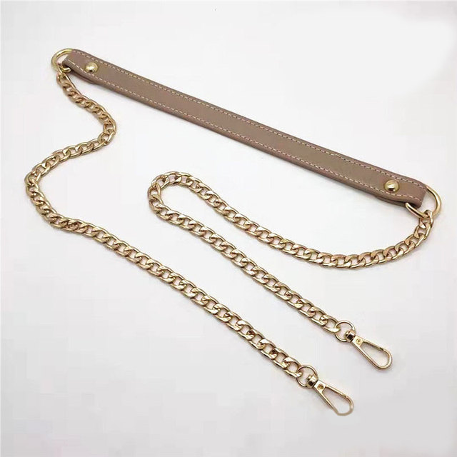 120cm Shoulder Bag Straps PU Leather Metal Chain Handbag Handle for Women Handbags Chain Strap Replacement Bag Accessories