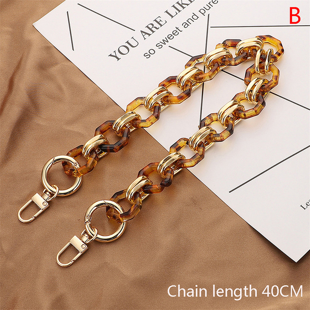 Fashion Woman Brand Handbag Accessory Chain Detachable Replacement Shoulder Strap Women DIY Shoulder Clutch Resin Chains