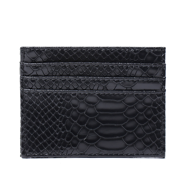 Customized Hot Sales Card Holder Men Women Ostrich/Crocodile/Python/Snake PU Leather PU Wallets Small Card Holder Bag Card Holder