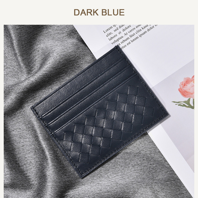 100% Leather Credit Card Men Ultra-thin Brand Business Card Multiple Card Slots Anti Degaussing Simple Women Card Bags