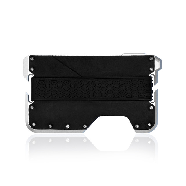 DIENQI 2021 Genuine Leather Card Case Men Aluminum Metal RFID Blocking Credit Card Holder Slim Small Size Wallet Card Holder