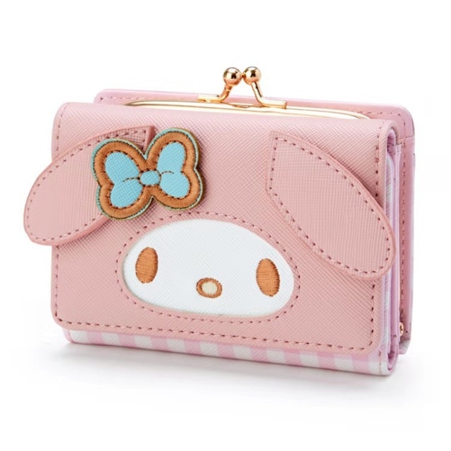 Ladies Girls Small Wallet Cartoon Cute Cat Coin Purse Folding Purse Female Small Girl Bag Purse Card Holder