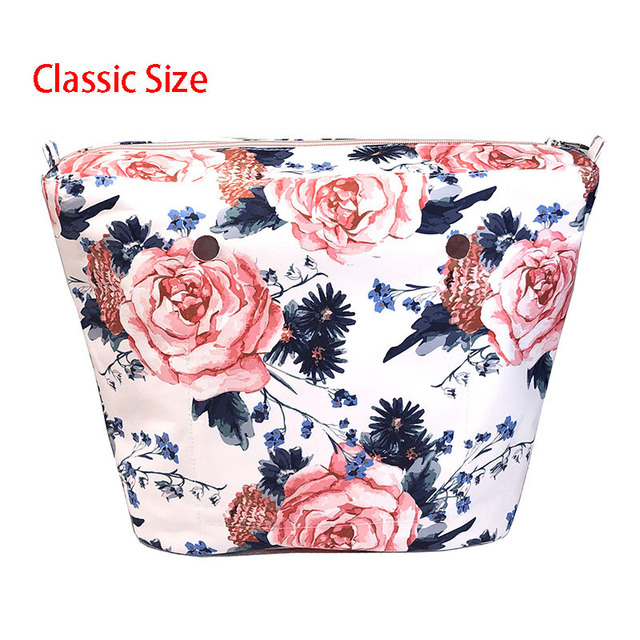 Floral trim waterproof inner insert, classic small inner pocket, handbags accessory