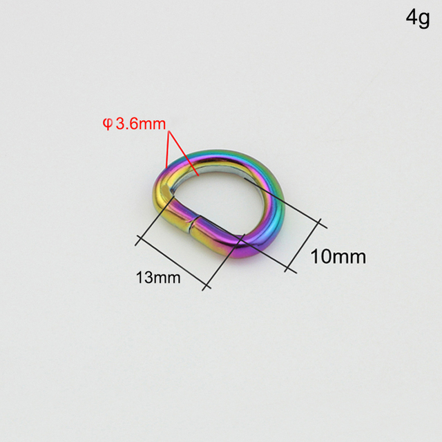 Heavy Duty Metal Sewing Rings, Rainbow Open D-Ring Belt Rings, 10-50 Pieces, Full Size 10-13-15-25-32-38mm, For Sewing Wholesale