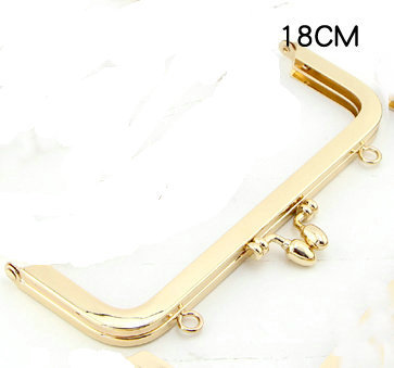 Delicate Head Buds No Screw Hole Purse Frame 10/12.5/15/18/20cm Golden DIY Handmade Kiss Lock Bag Coin Purse