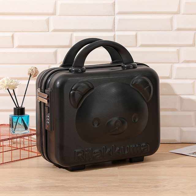 14 Inch Rilakkuma Storage Box Makeup Box Mini Portable Suitcase With Password Lock Small Luggage Make Up Storage Case