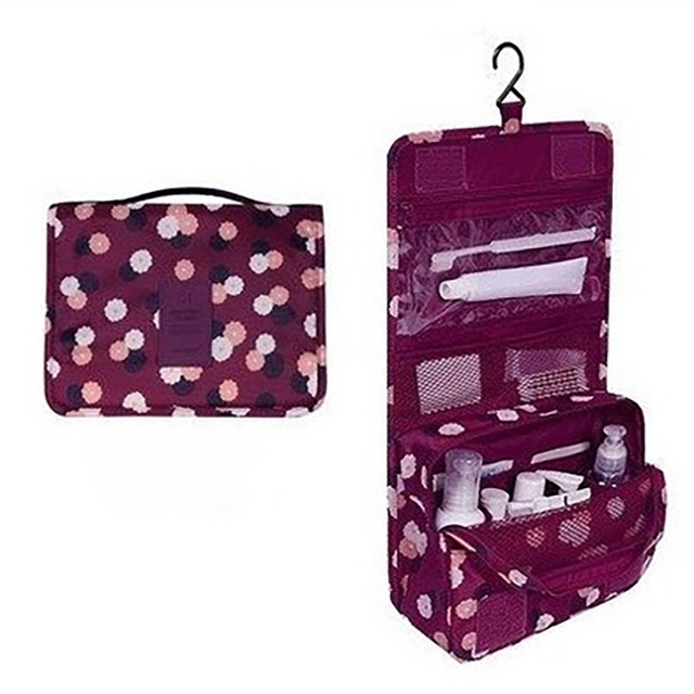 Women Travel Bath Make Up Bag Ladies Waterproof Hanging Cosmetic Bags Female Zipper Essential Toiletry Bag Travel Organizer