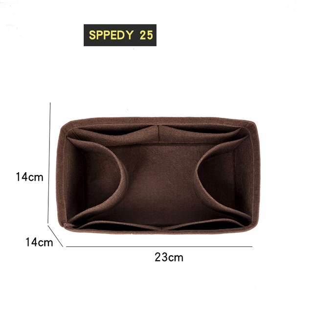 Felt Insert Bag Fit For Speedy 16 20 25 30 35 Women Bag Female Organizer For Cosmetic Pocket Mirror Keep Shape Improve Inner Space