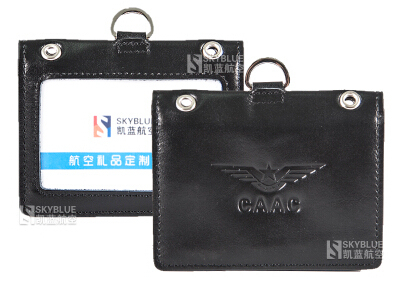 Genuine leather (cowhide) ID holder, ID card holder, vertical/horizontal airline ticket holder for airline crew