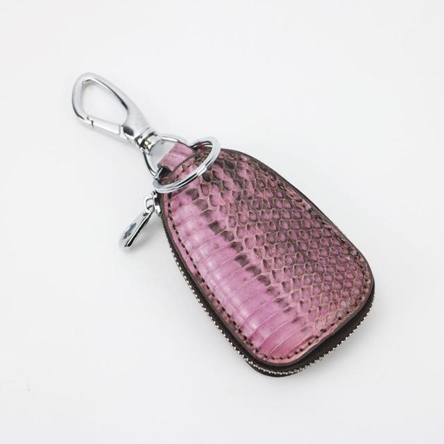 Customized Genuine Snake Leather Car Key Wallet Holder Men Luxury Car Key Ring Unisex Key Holder for Car