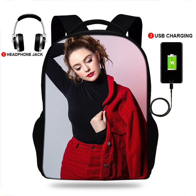 School Backpack with USB Port, School Backpack for Teens, Travel Bag, Children's Daily Book Bag