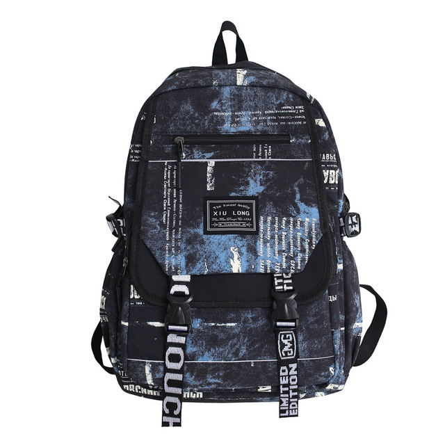 graffiti backpack laptop men canvas school bags teenage large cartoon letters printing backpacks travel bag sac mochila