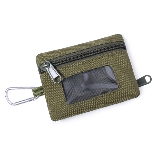 Unisex Mini Coin Purse With D-buckle Card Key Holder Clutch Bag Women Men Casual Travel Zipper Waist Bag Portable Change Purse