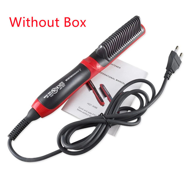 ASL-908 Hair Straightener 2022 Durable Electric Straight Hair Beard Comb Brush Heated Ceramic Hair Straightener Brush EU Plug