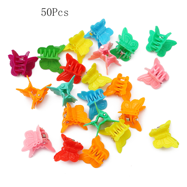 Colorful Butterfly Hair Clips 15x18mm 20/50/100/200pcs Mini Barrettes Hair Styling Tool