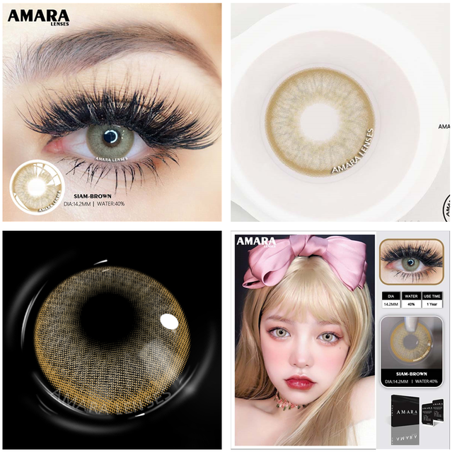 AMARA 1 Pair Colored Contact Lenses For Eyes OMG Series Soft Contact Lenses Beauty Contact Lenses Eye Cosmetic Color Lens Eyes