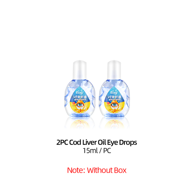 15ml Eye Drops For Cataract Treatment Eyes Cod Liver Oil Cool Cleaning Drop Remove Eyeball Fatigue Injured Eyes Toxin